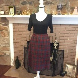 Vintage Pendleton Wool Plaid Skirt